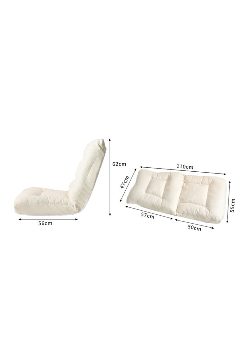 Arabest - Lazy Couch Folding Sofa Chair Lazy Sofa Floor Chair Computer Reading Back Soft Bed With Pillow Recliner Cushion Stool - Image 1