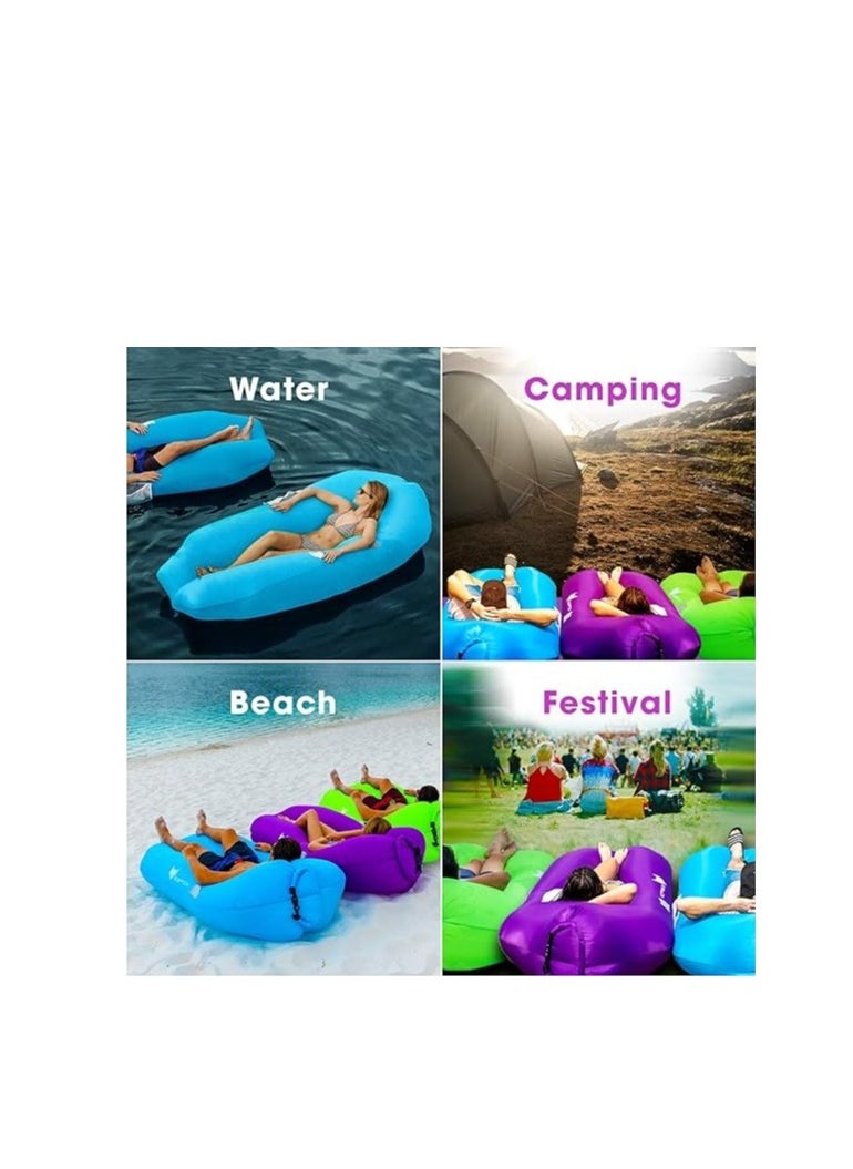null - Versatile Inflatable Lounger with Air Sofa Pool Floats Waterproof & Anti Air Leaking Features  Perfect Couch for Outdoor Adventures Stylish Inflatable Chair for Hiking Beach and Music Festivals. - Image 1