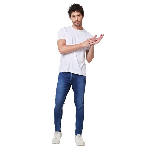 Spykar Men's Kano Slim Fit Mid-Rise Casual Jeans Dark Blue - Image 2