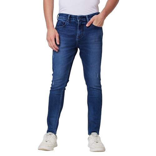 Spykar Men's Kano Slim Fit Mid-Rise Casual Jeans Dark Blue - Image 1