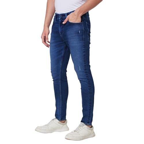 Spykar Men's Kano Slim Fit Mid-Rise Casual Jeans Dark Blue - Image 4