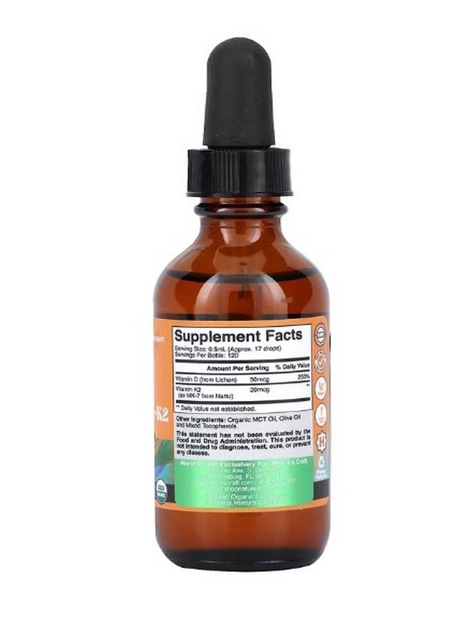 نايتشرز كرافت Organic Vitamin D3  K2 60 ml - Image 2