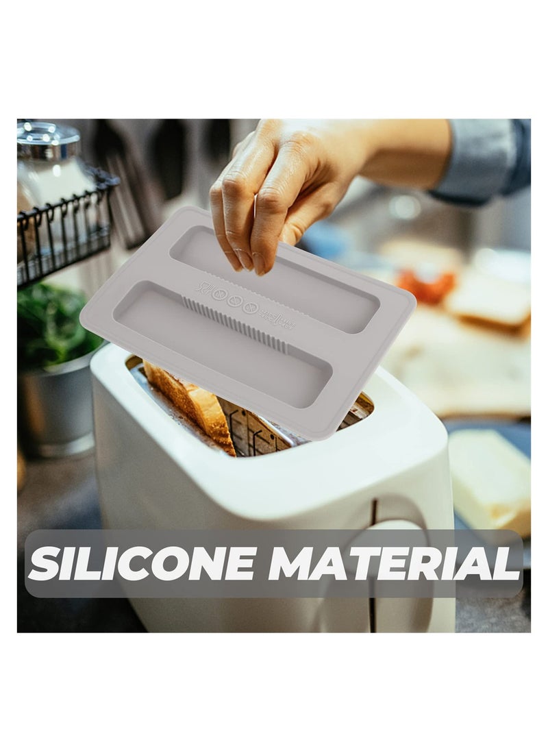 Generic - 2Pcs Silicone Toaster Covers Protect Your Toaster Clean Easy To Use Grey Toaster Accessories for Kitchen - Image 1