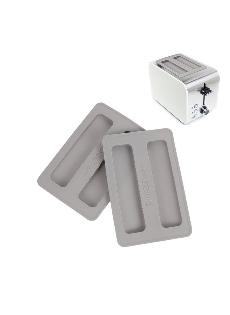 Generic - 2Pcs Silicone Toaster Covers Protect Your Toaster Clean Easy To Use Grey Toaster Accessories for Kitchen - Image 1