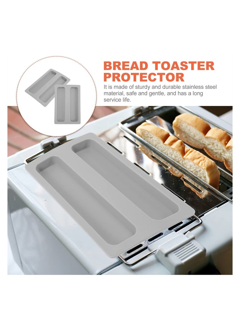 Generic - 2Pcs Silicone Toaster Covers Protect Your Toaster Clean Easy To Use Grey Toaster Accessories for Kitchen - Image 1