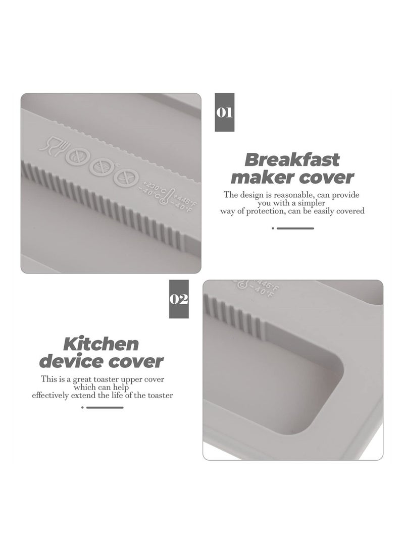 Generic - 2Pcs Silicone Toaster Covers Protect Your Toaster Clean Easy To Use Grey Toaster Accessories for Kitchen - Image 1