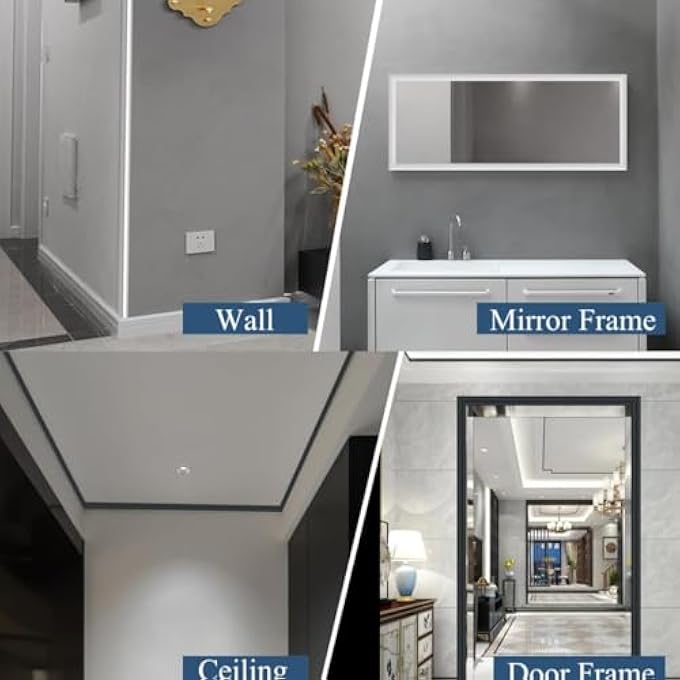 SELF ADHESIVE WALL CORNER PROTECTOR, WALL CORNER GUARD & EDGE PROTECTOR, 19.7FT*0.8IN INSIDE & OUTSIDE CORNER TRIM, APPLY IN TABLE EDGE DOOR FRAME BASEBOARD FOR PROTECTION AND DECORATION - Image 2