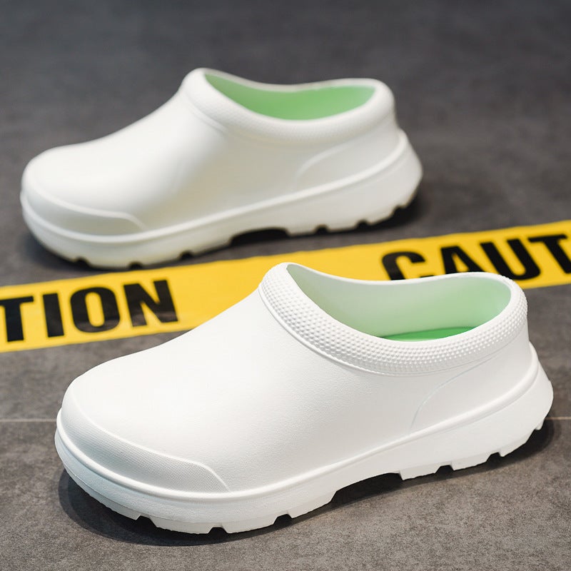 Chef Shoes Men'S Spring Non-Slip Waterproof And Oil-Proof Labor Protection Men'S Shoes Thick-Sole Men'S Lazy Slip-On Work Shoes For Men - Image 5