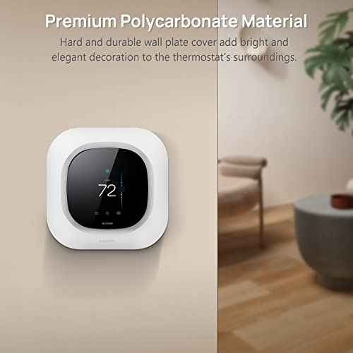 CaseBot Wall Plate for 2022 Ecobee Smart Thermostat Premium & 2022 Ecobee Smart Thermostat Enhanced, Practical and Stylish Trim Kit Bracket Mount Cover, Easy Installation, White - Image 5