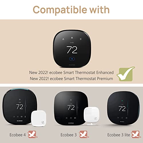 CaseBot Wall Plate for 2022 Ecobee Smart Thermostat Premium & 2022 Ecobee Smart Thermostat Enhanced, Practical and Stylish Trim Kit Bracket Mount Cover, Easy Installation, White - Image 2