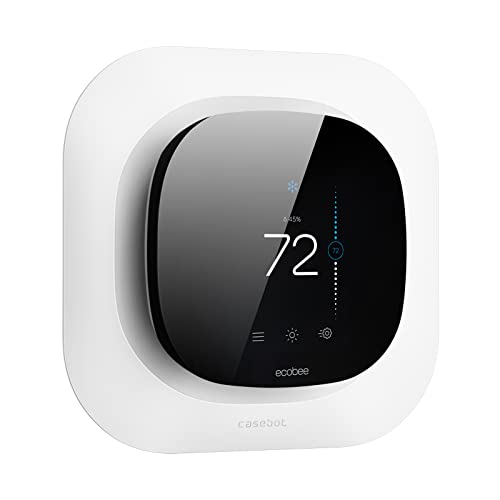 CaseBot Wall Plate for 2022 Ecobee Smart Thermostat Premium & 2022 Ecobee Smart Thermostat Enhanced, Practical and Stylish Trim Kit Bracket Mount Cover, Easy Installation, White - Image 1