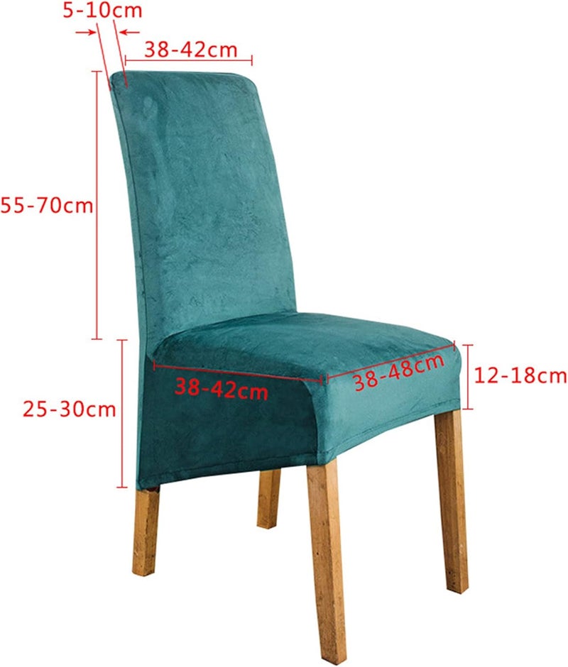 1pcs Stretch Chair Slipcovers, Fleece Soft Stretch Chair Cover, Removable and Washable Chair Cover, Suitable for Restaurant, Wedding, Hotel Banquet, (Charcoal Grey) - Image 2
