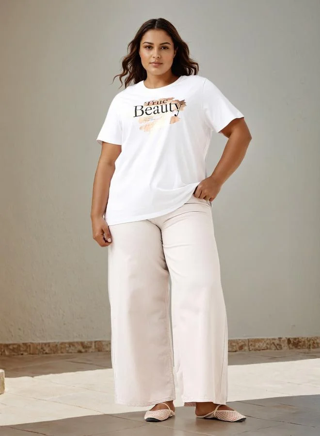  أولا بوبكن Plus Size Ulla Popken Printed T-shirt