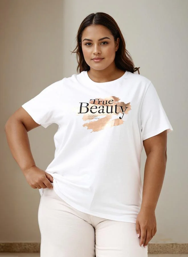  أولا بوبكن Plus Size Ulla Popken Printed T-shirt