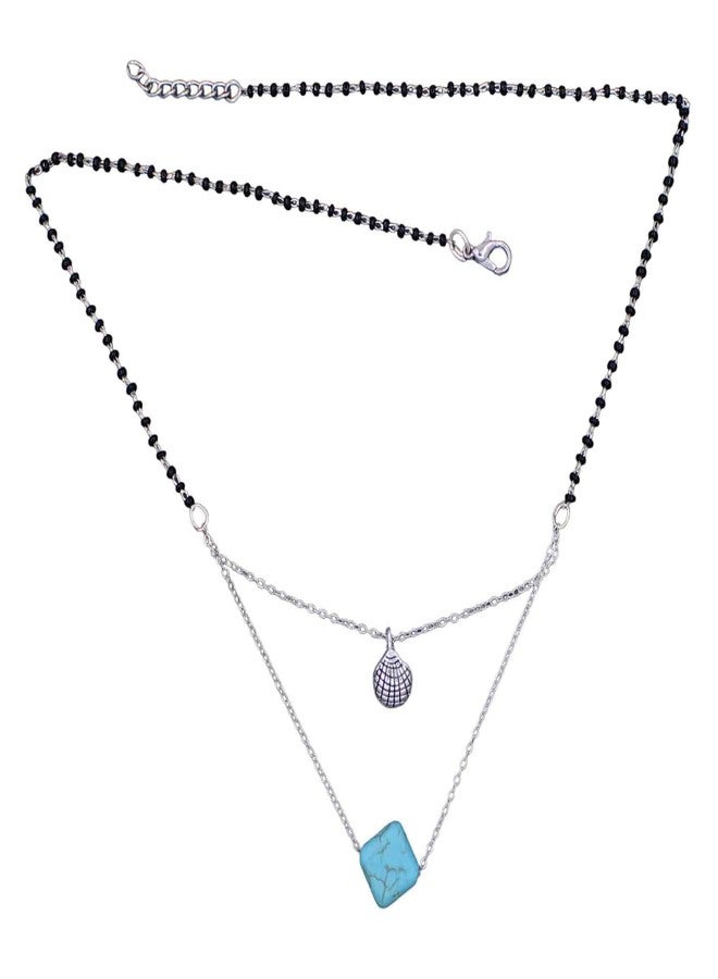 Heeva Creation Double Chain Mangalsutra – Bold & Elegant, Black Bead Chains, Traditional Yet Modern Design, Lightweight, Hypoallergenic, Perfect for Weddings, Anniversaries & Special Occasions - Image 1