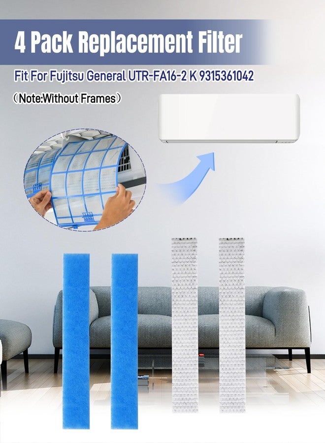 Taruimoo 4 Pack Mini Split Air Filter Replacement Compatible With Fujitsu General UTR-FA16 UTR-FA16-2 - Image 2