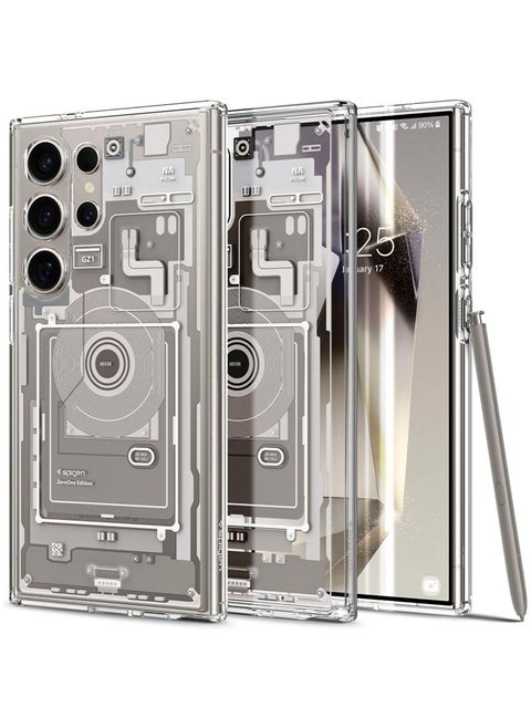 Spigen Ultra Hybrid designed for Samsung Galaxy S24 ULTRA case cover (2024) - Zero One Natural Titanium