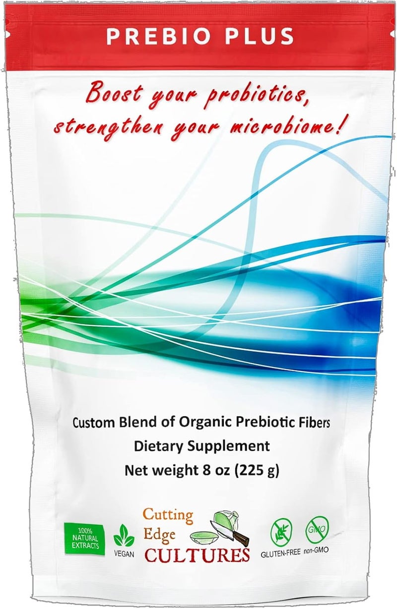 GAIBIJA Cutting Edge Cultures Prebio Plus Prebiotic Fiber Powder Best Custom Blend of Organic Prebiotic Fibers Dietary Supplement 8 oz - Image 1