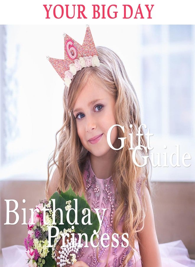 SuPoo Birthday Decorations for Girls - 6th Birthday Headband Crown, Glitter Hair Band, Flower Princess Tiara Hair Accessory for Party - Image 2