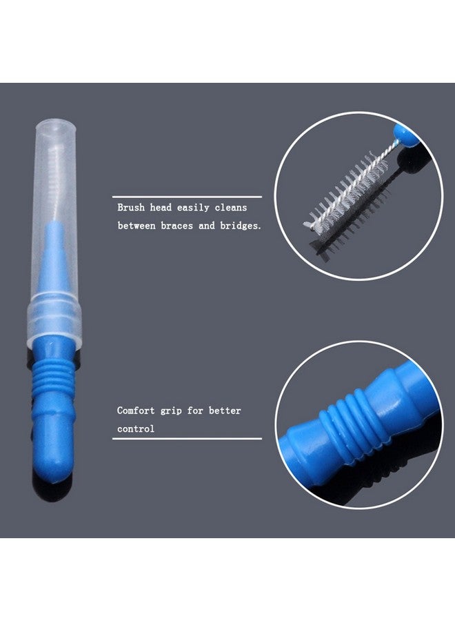 EWINEVER 50 Count Interdental Brush,Toothpick Tooth Flossing Head Oral Dental Hygiene Brush, Tooth Cleaning Tool (Red+Blue) - Image 4