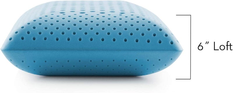 MALOUF Zoned Pillow Infused with Temperature Regulating GelNew ACTIVEDOUGH Formula is Responsive Supportive and PlushMid LoftQueen Blue - Image 2