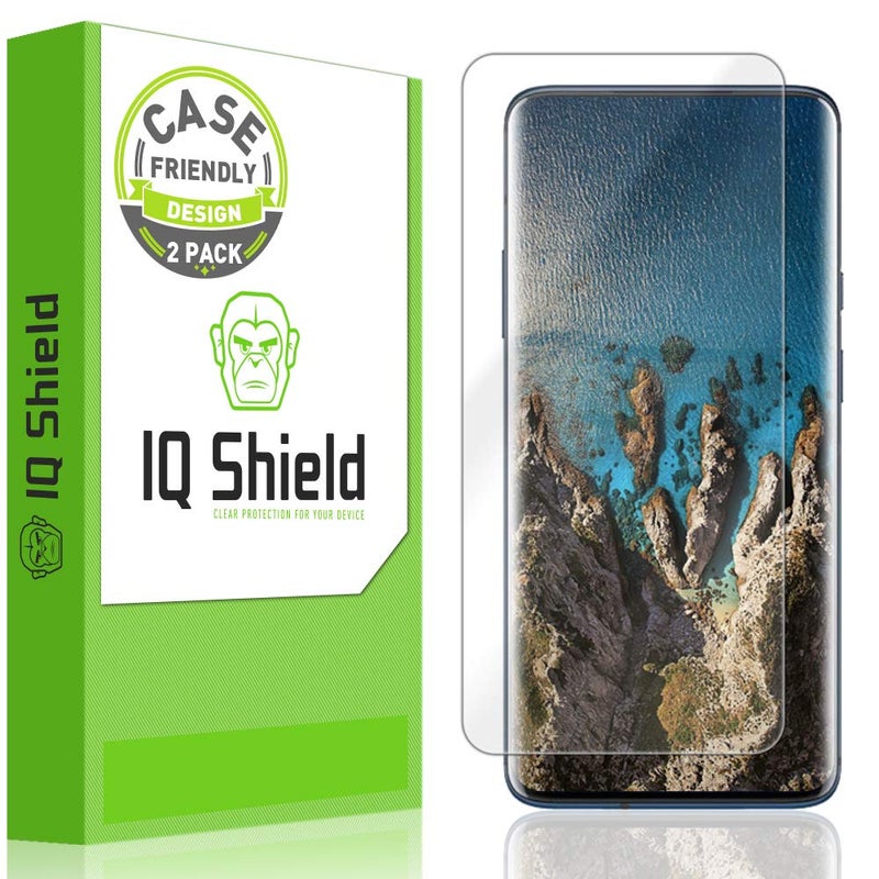 IQShield Screen Protector Compatible with OnePlus 7 Pro (2-Pack)(Case Friendly) LiquidSkin Easy Install Anti-Scratch Ultra Thin Anti-Bubble Clear TPU Film - Image 1