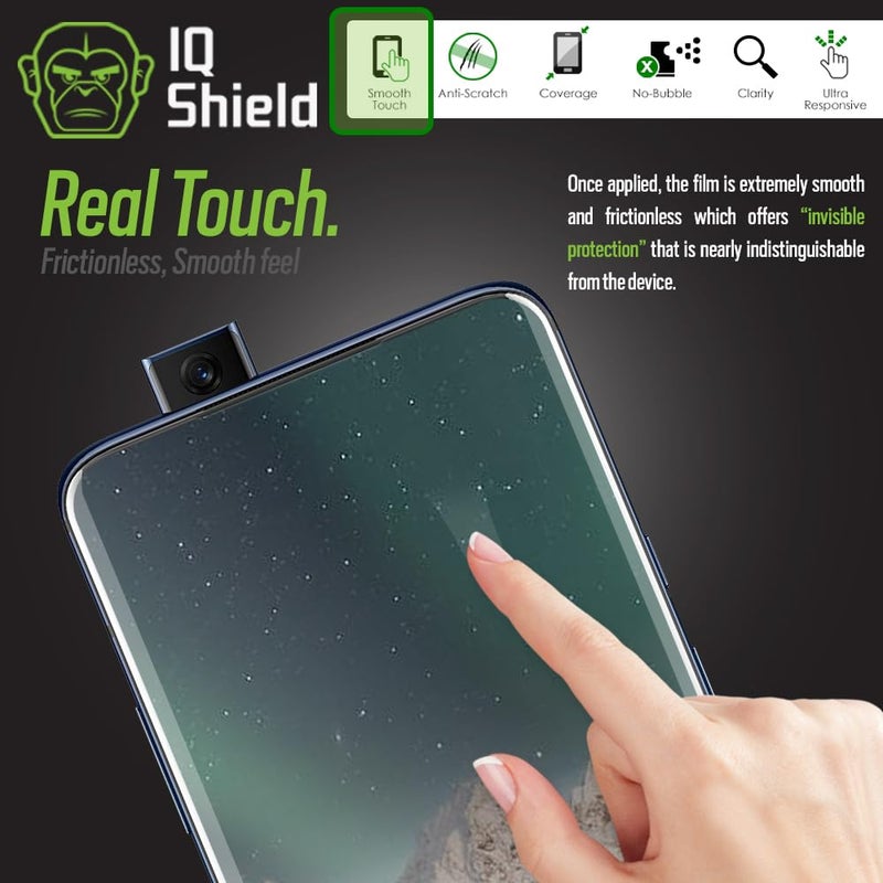 IQShield Screen Protector Compatible with OnePlus 7 Pro (2-Pack)(Case Friendly) LiquidSkin Easy Install Anti-Scratch Ultra Thin Anti-Bubble Clear TPU Film - Image 4