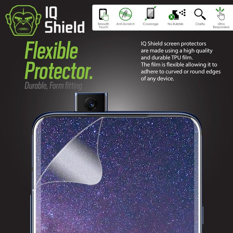 IQShield Screen Protector Compatible with OnePlus 7 Pro (2-Pack)(Case Friendly) LiquidSkin Easy Install Anti-Scratch Ultra Thin Anti-Bubble Clear TPU Film - Image 3
