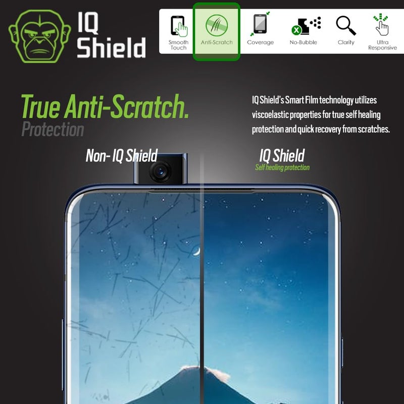 IQShield Screen Protector Compatible with OnePlus 7 Pro (2-Pack)(Case Friendly) LiquidSkin Easy Install Anti-Scratch Ultra Thin Anti-Bubble Clear TPU Film - Image 5
