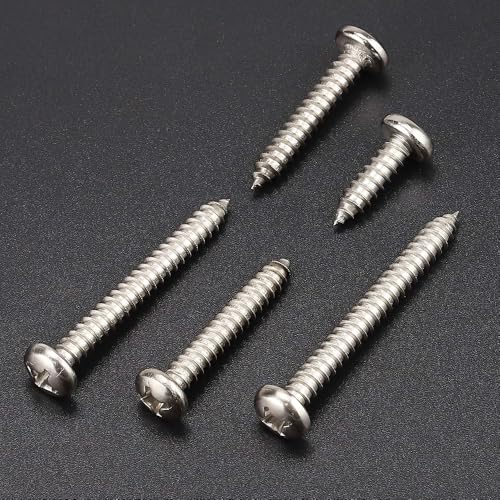 RoyceMart #6 x 3/8" (100 Pack) Stainless Steel Phillips Pan Head Wood Screws, Stainless Steel 304 (18-8), Pan Head Sheet Metal Screws Self Tapping for Wood - Image 4