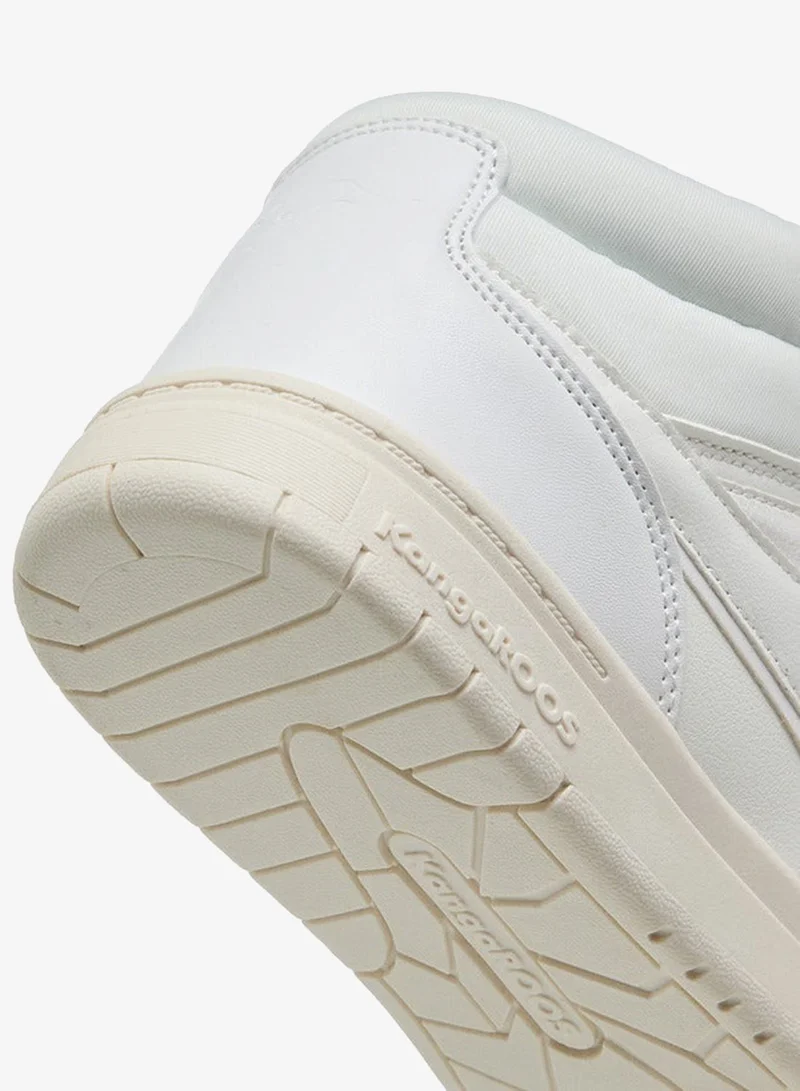 kangaROOS WHITE Women's Panelled High Top Shoes with Hook and Loop Closure for Women | Best Price UAE