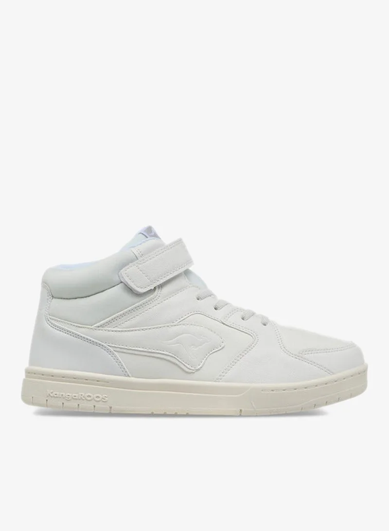 kangaROOS WHITE Women's Panelled High Top Shoes with Hook and Loop Closure for Women | Best Price UAE