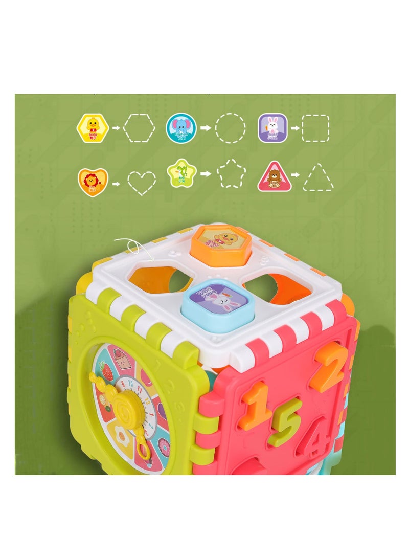 Toys for Girl Boy Shapes Gifts Sorter activity and activity Toy Education Construction Cubes  - Image 3