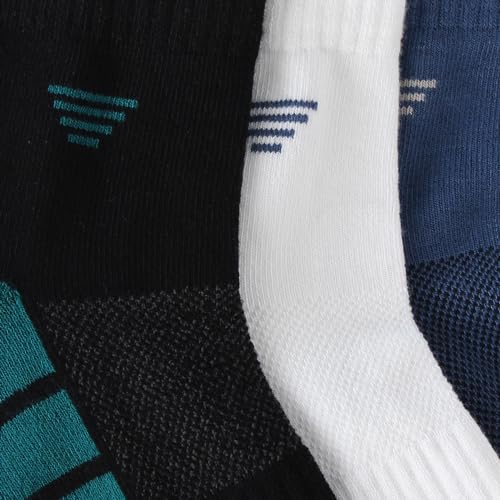 Bonjour Performance Sports Ankle Bamboo Socks for Men (Color-Assorted) Pack Of 3 - Image 5