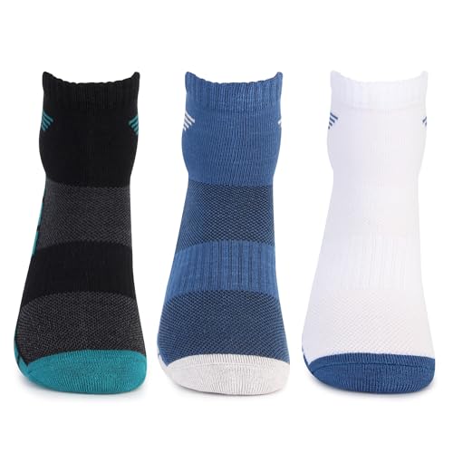 Bonjour Performance Sports Ankle Bamboo Socks for Men (Color-Assorted) Pack Of 3 - Image 3