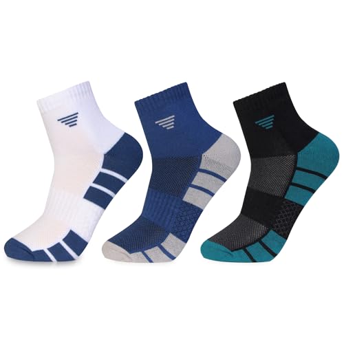 Bonjour Performance Sports Ankle Bamboo Socks for Men (Color-Assorted) Pack Of 3 - Image 2