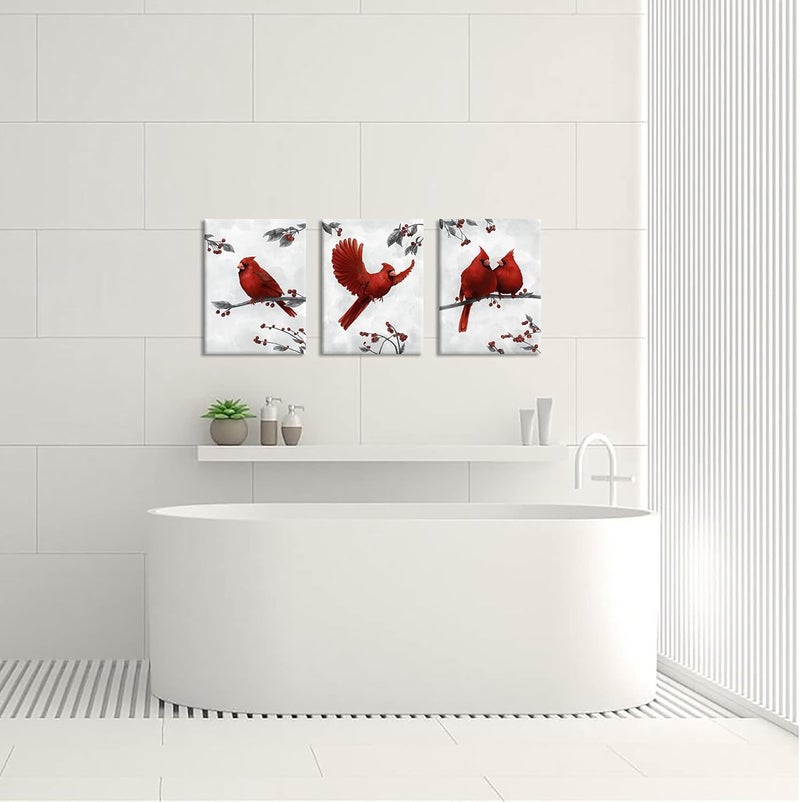 Kalormore Red Cardinal Wall Art Set - Image 4