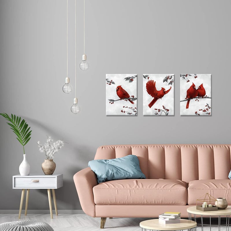Kalormore Red Cardinal Wall Art Set - Image 2