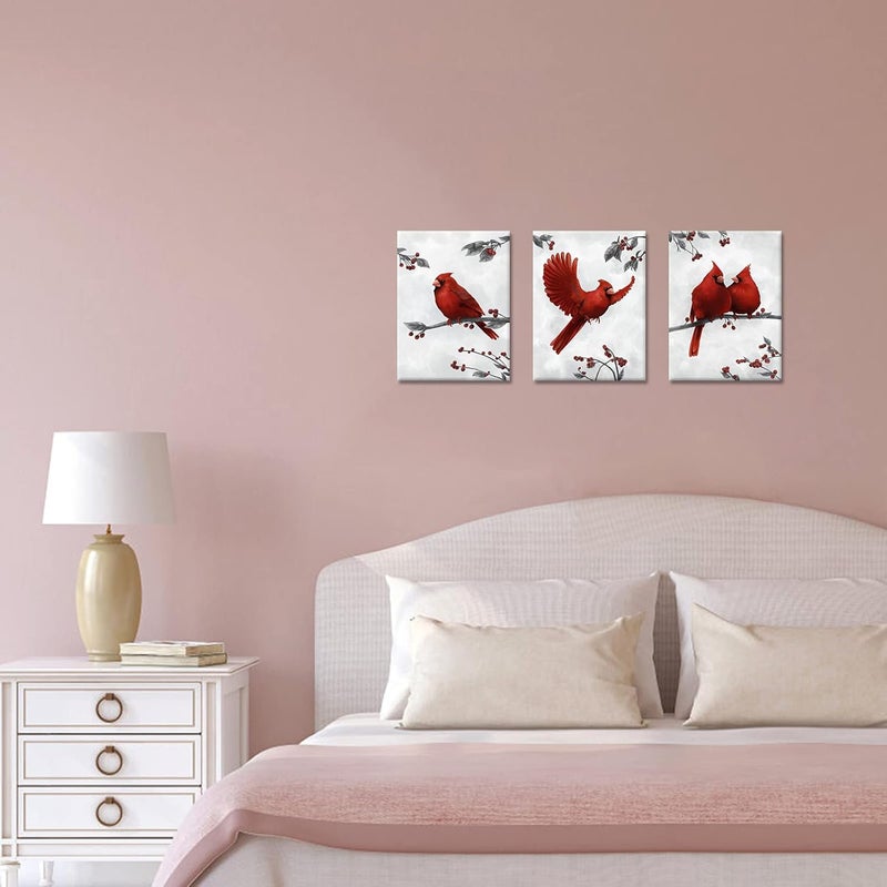 Kalormore Red Cardinal Wall Art Set - Image 3