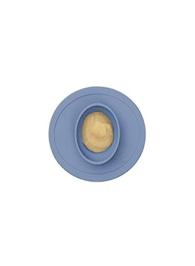 ezpz Tiny Bowl - 100% Food Grade Silicone Suction Bowl with Built-in Placemat for First Foods, Promotes Baby Self-Feeding, Non-Slip - Fits on All Highchair Trays - Microwave Safe - 6 Months+ (Indigo) - Image 2