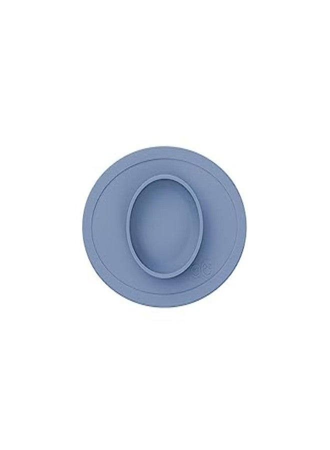 ezpz Tiny Bowl - 100% Food Grade Silicone Suction Bowl with Built-in Placemat for First Foods, Promotes Baby Self-Feeding, Non-Slip - Fits on All Highchair Trays - Microwave Safe - 6 Months+ (Indigo) - Image 1