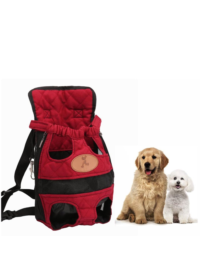 Y&D - Pet Front Carrier Bag, Convenient Hands Free Adjustable Dog/Cat Backpack Double Shoulder Bag for Walking Hiking Shopping Bike and Motorcycle - Image 1