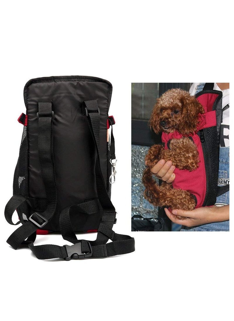 Y&D - Pet Front Carrier Bag, Convenient Hands Free Adjustable Dog/Cat Backpack Double Shoulder Bag for Walking Hiking Shopping Bike and Motorcycle - Image 1