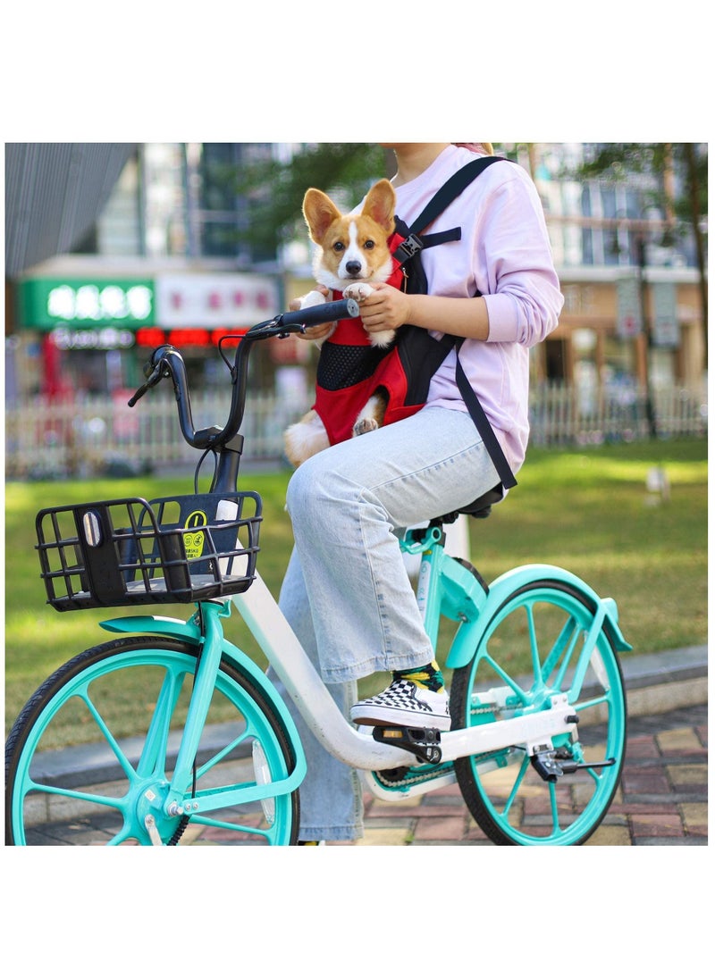 Y&D - Pet Front Carrier Bag, Convenient Hands Free Adjustable Dog/Cat Backpack Double Shoulder Bag for Walking Hiking Shopping Bike and Motorcycle - Image 1