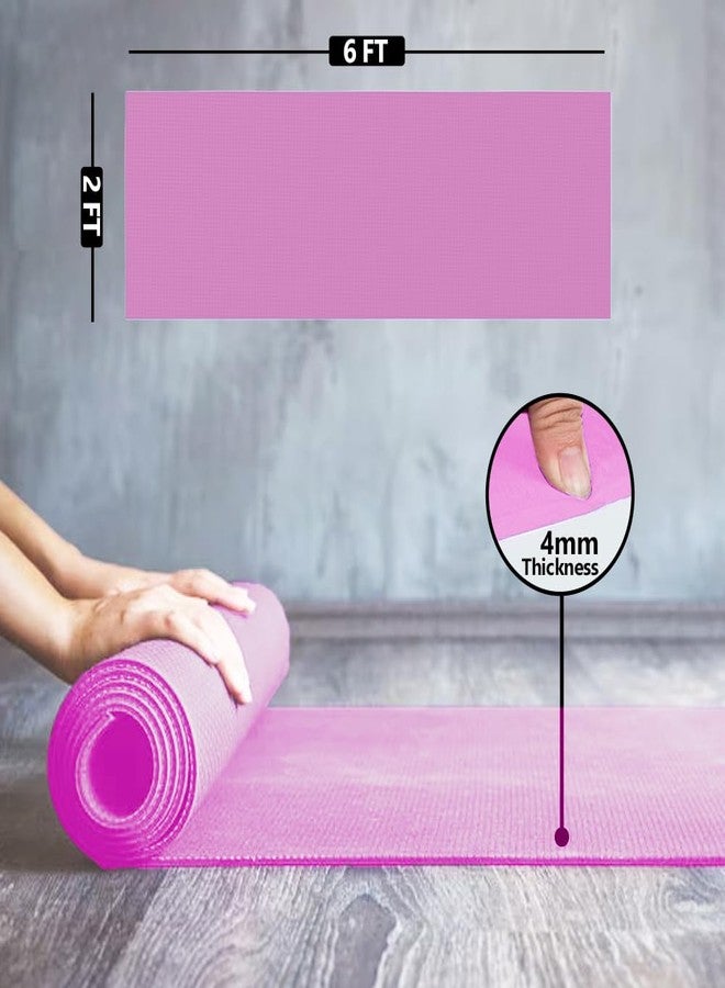 WErFIT Yoga Mat for Woman with Cover Bag | 4 mm Thick Gym Mats Anti-Slip, Eco-Friendly EVA Material | Exercise Mat for Boys and Kids with Comfort & Grip for Yoga, Pilates, Home, Gym Workouts - Image 4