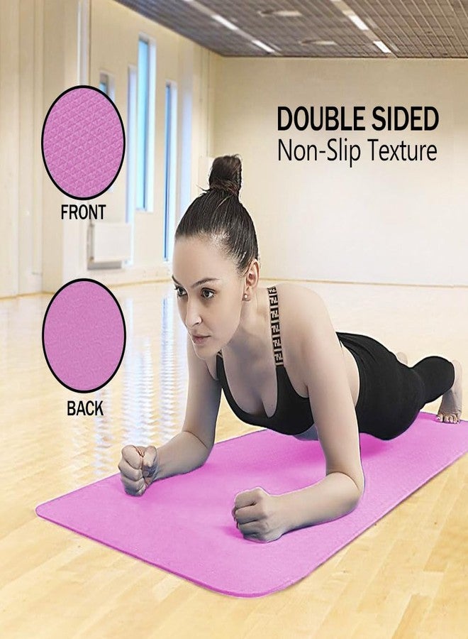 WErFIT Yoga Mat for Woman with Cover Bag | 4 mm Thick Gym Mats Anti-Slip, Eco-Friendly EVA Material | Exercise Mat for Boys and Kids with Comfort & Grip for Yoga, Pilates, Home, Gym Workouts - Image 2