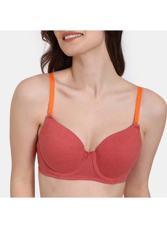 zivame Zivame Solid Bra with Hook and Eye Closure