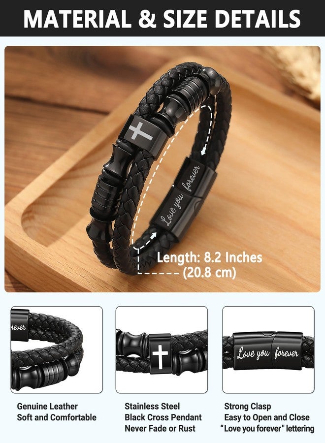 UNGENT THEM Confirmation Gifts for Boys Teenage Teen Catholic Confirmation Sponsor Gift Ideas Decorations Cross Bracelet - Image 4