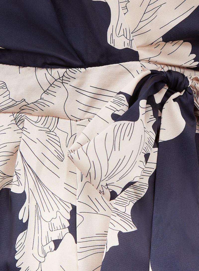Needs No Label  Navy Leaf Kimono Sleeve Jumpsuit for Women | Best Price UAE