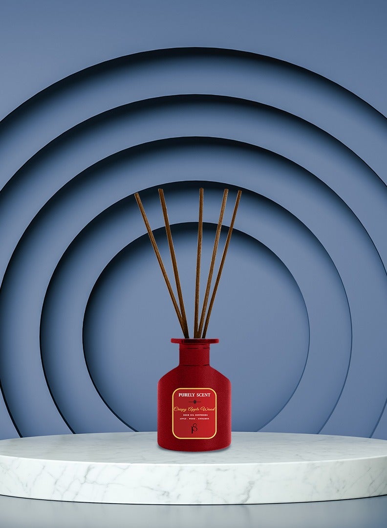 PURELY SCENT Crispy Apple Wood Reed Oil Diffuser, 6 Reed Sticks, Aromatherapy, Fragrant Diffuser, Lasts Upto 3 Months, 6.7 Fl Oz/200 ML - Image 2
